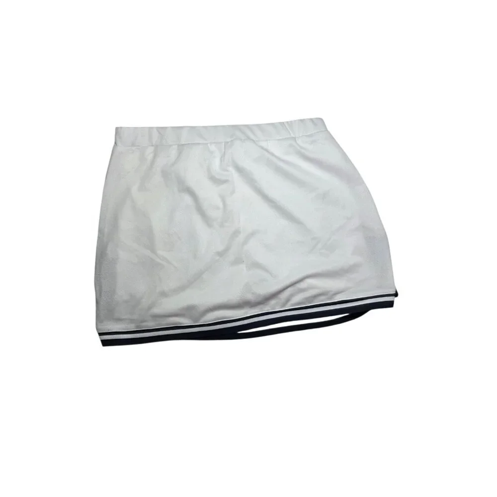 Nanette Lepore Play Tennis Golf Skorts White W Black Stripes Mini S/M NWT W28